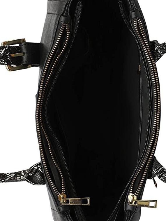 black animal print regular handbag - 18356010 - Standard Image - 2