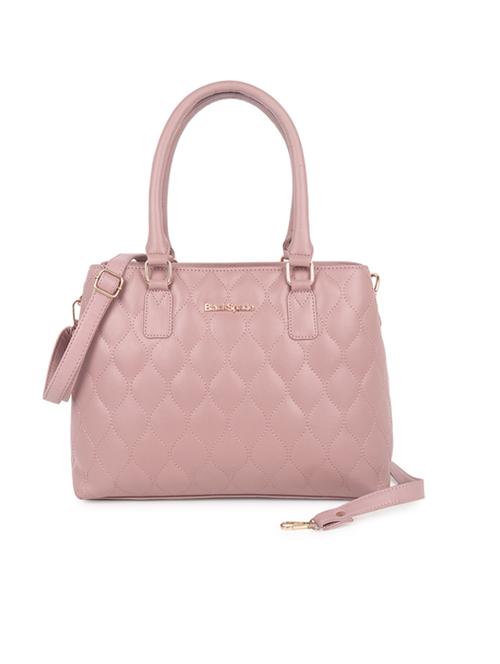 pink textured regular handbag - 18356027 -  Standard Image - 0