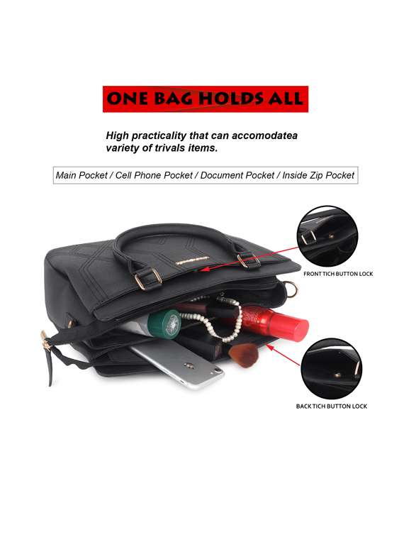 black textured regular handbag - 18356029 -  Standard Image - 2