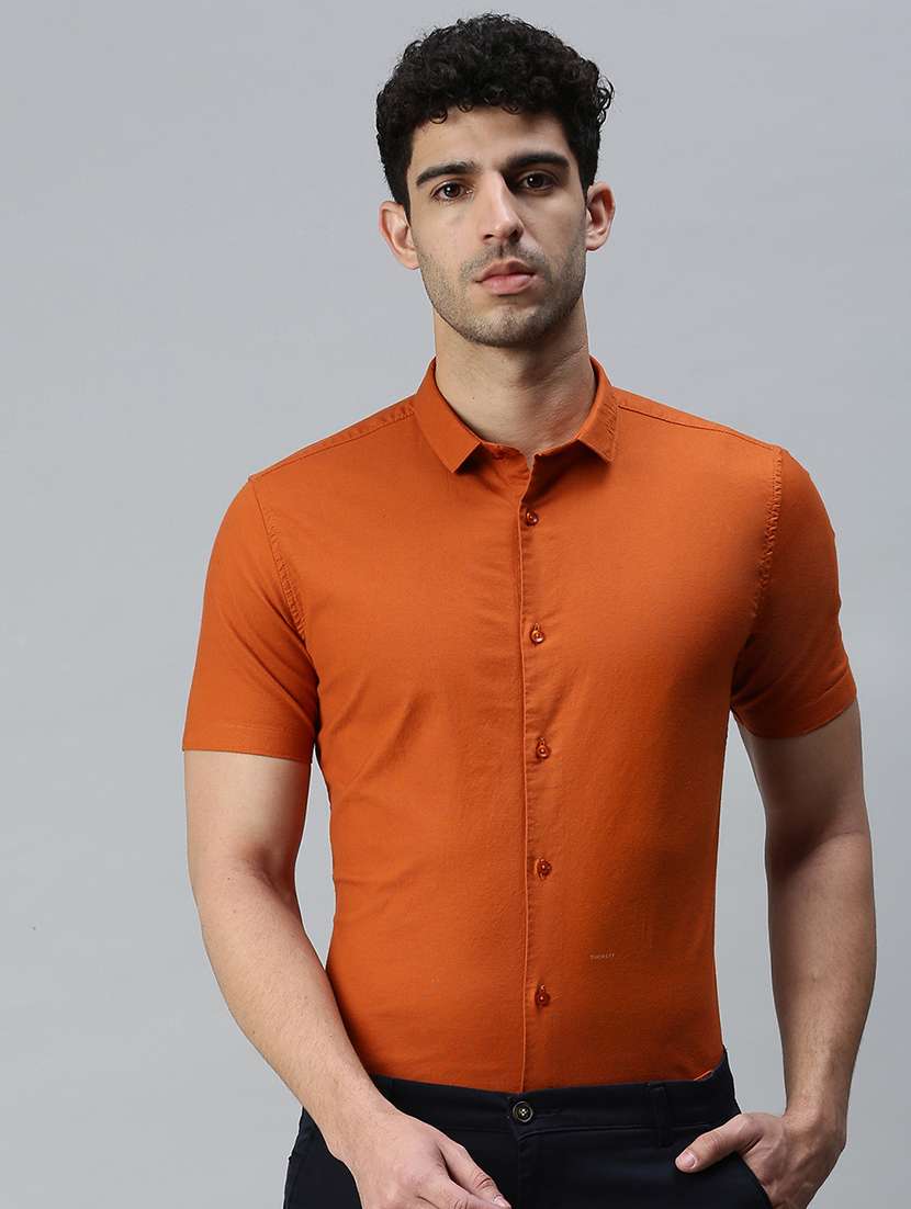 mens solid casual shirt