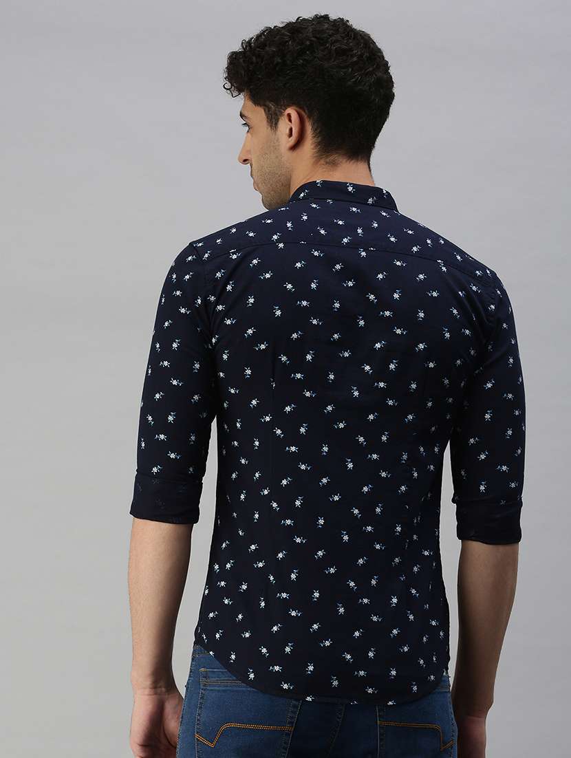 mens micro print casual shirt - 18356065 -  Standard Image - 2