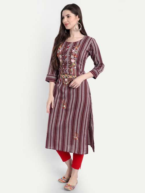 women's straight kurta - 18356332 - Standard Image - 0