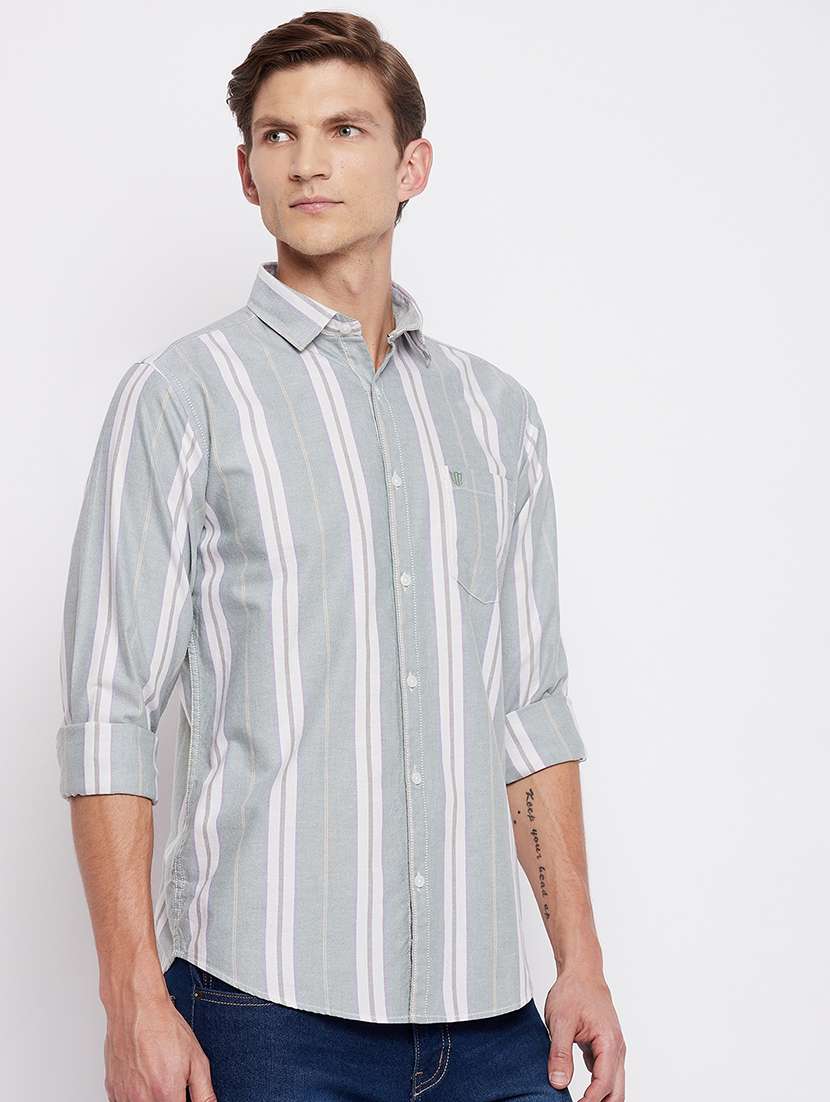 green striped casual shirt - 18356807 -  Standard Image - 2