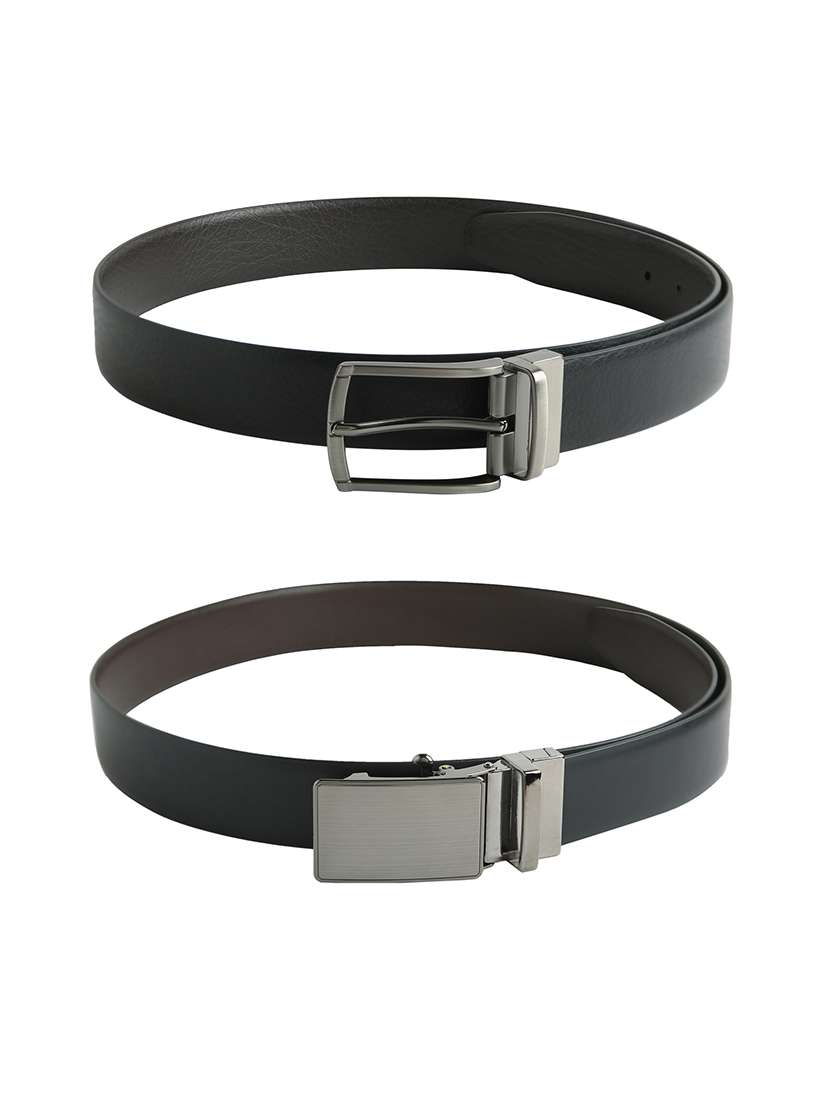 set of 2 leatherette belt 