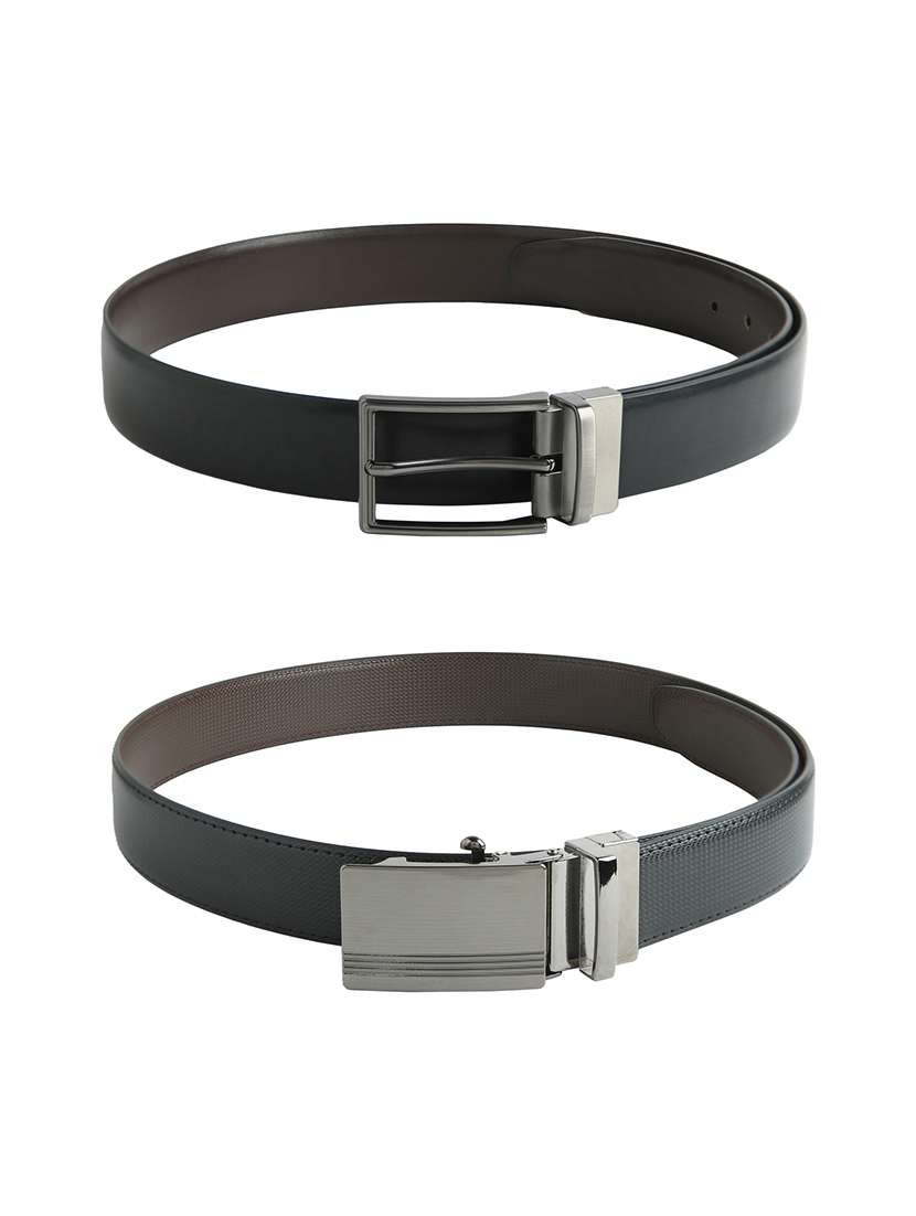 set of 2 leatherette belt 