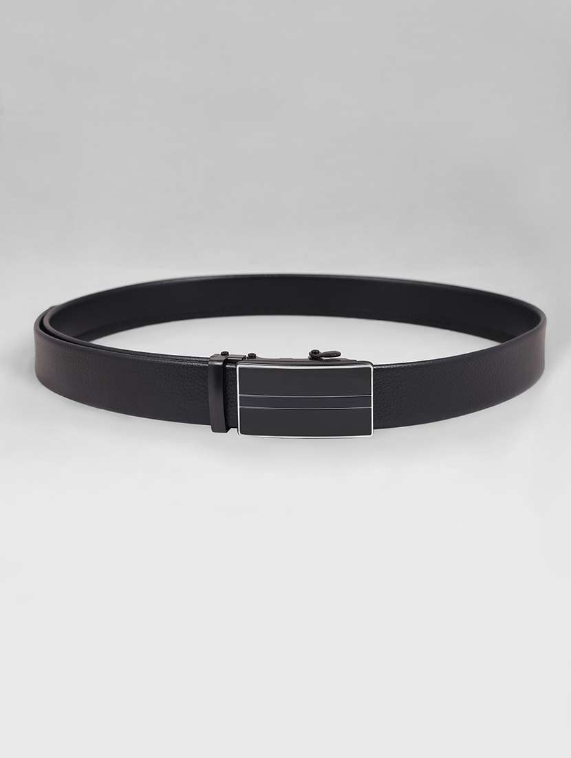 black leatherette belt