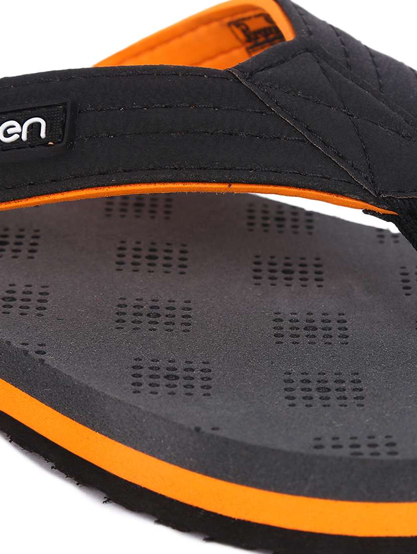 multi colored rubber slip on flip flops - 18358719 -  Standard Image - 2