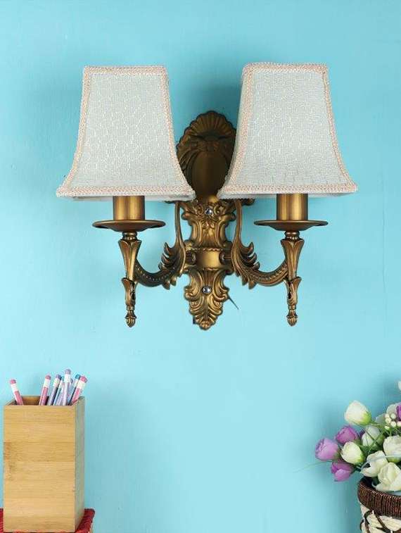 pleasant gold wood wall lights