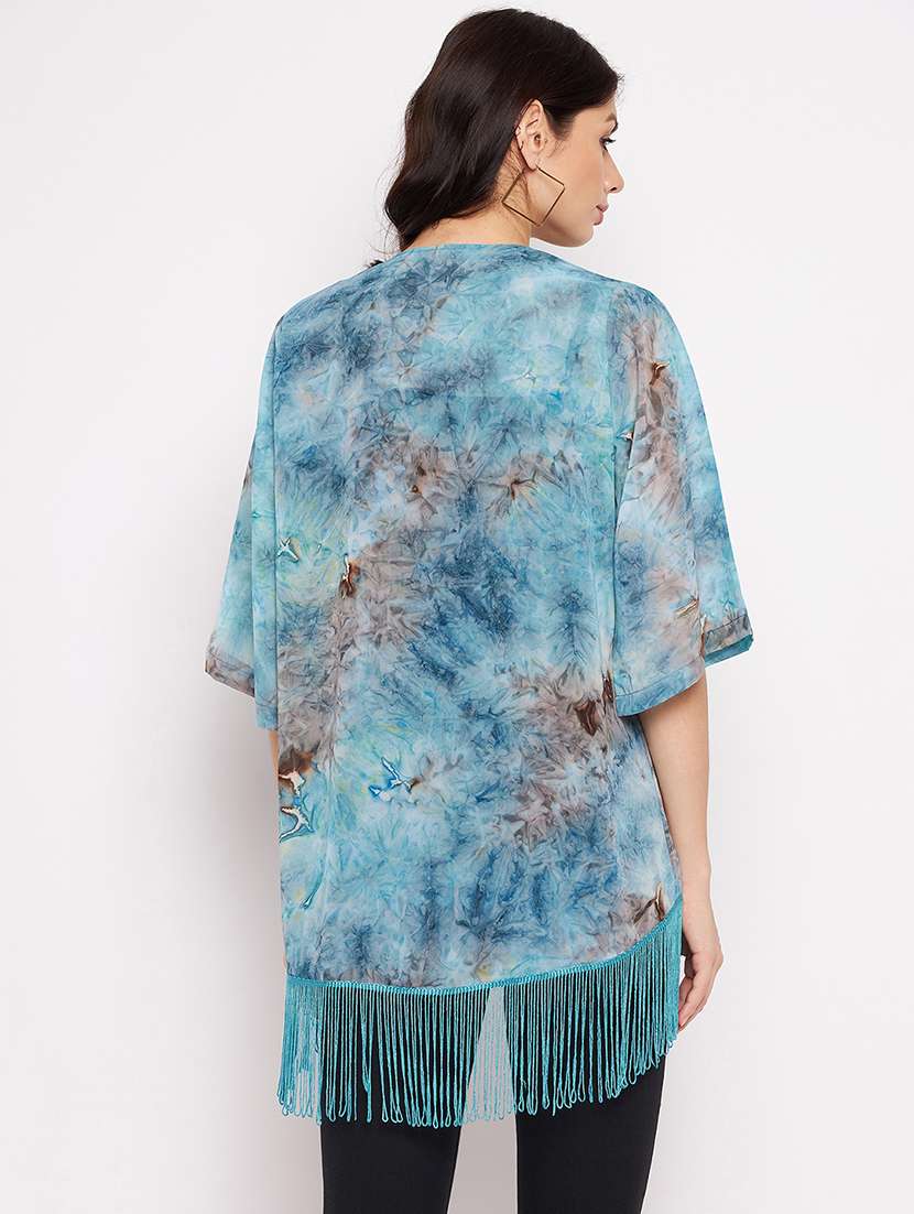 three querter sleeve tie & dye regular shrug - 18359176 -  Standard Image - 2