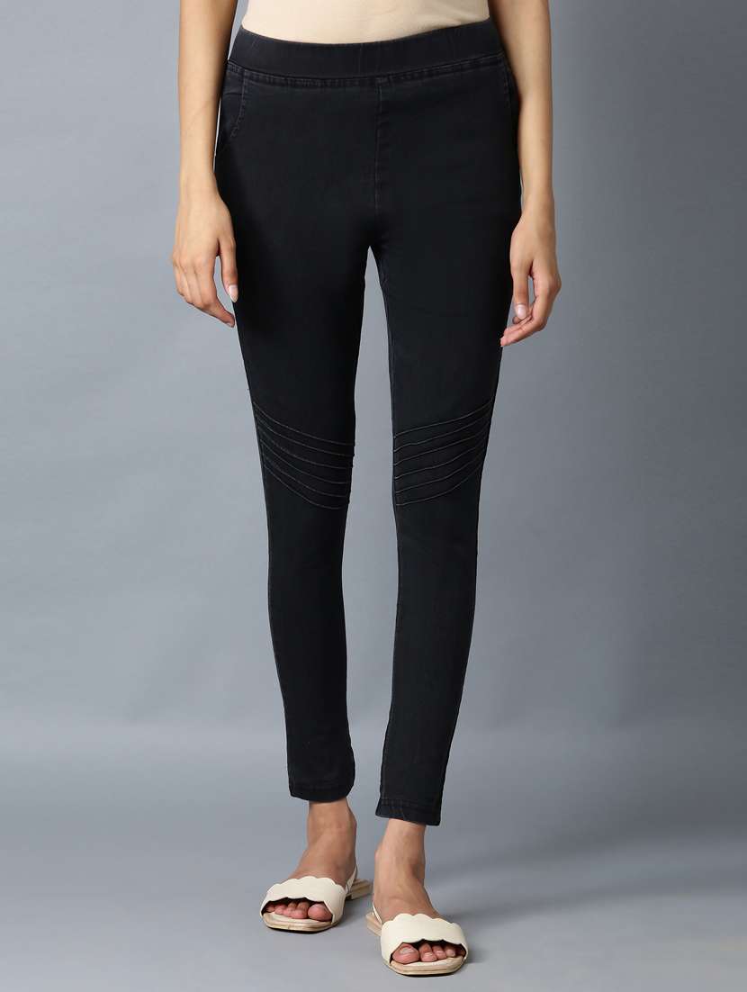 mid rise solid jegging