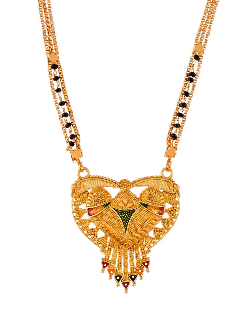 gold metal mangalsutra - 18359411 - Standard Image - 2