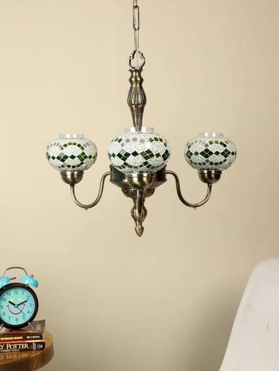 elusive antique brass aluminium chandeliers - bulb not included