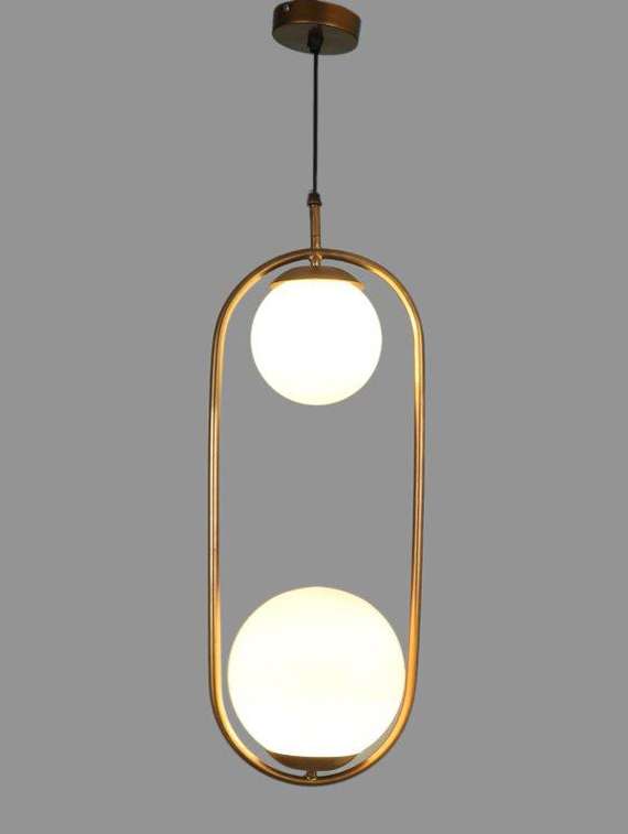 waxen gold iron hanging light - bulb not included