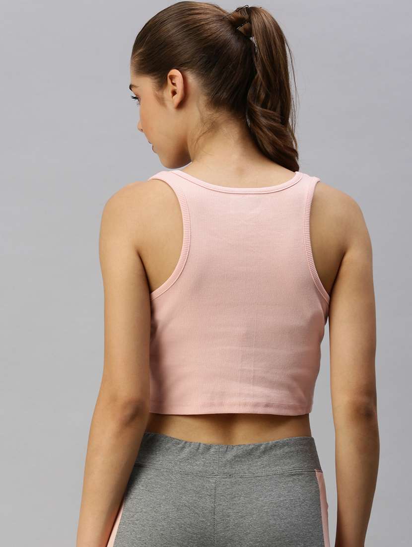 women's crop scoop neck top - 18360165 - Standard Image - 2