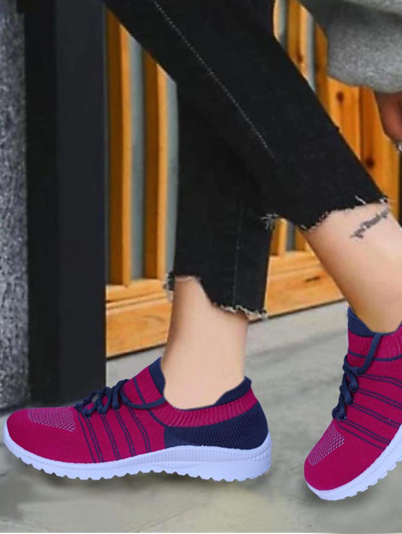 red lace up sports shoe - 18360596 - Standard Image - 2