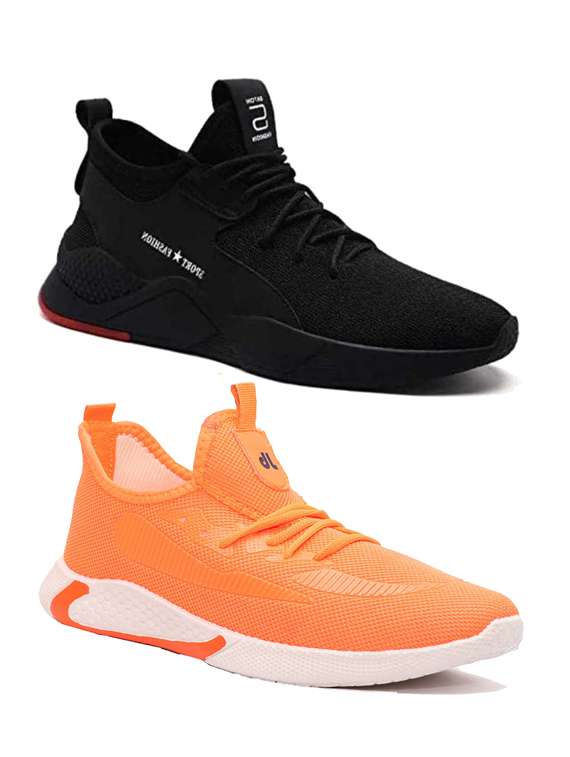 pack of 2 multi colored lace up sport shoe