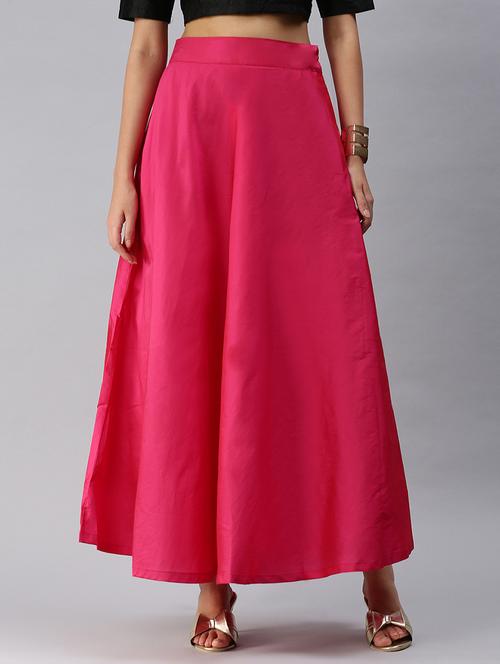 mid rise solid straight skirt - 18361808 - Standard Image - 0