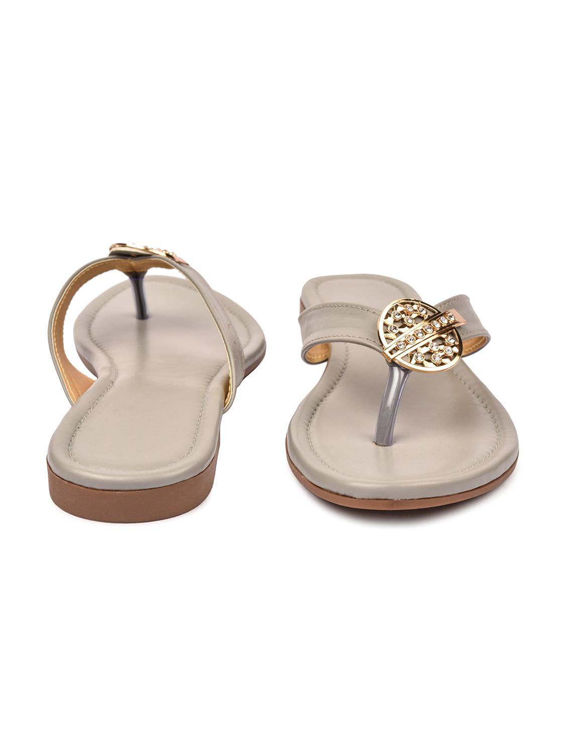 grey synthetic slip on sandals - 18362309 - Standard Image - 2