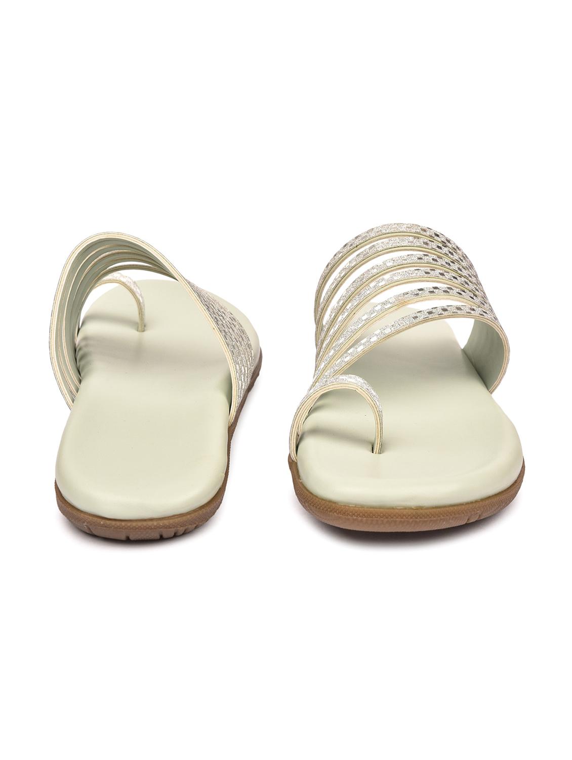 silver synthetic slip on sandals - 18362314 - Standard Image - 2