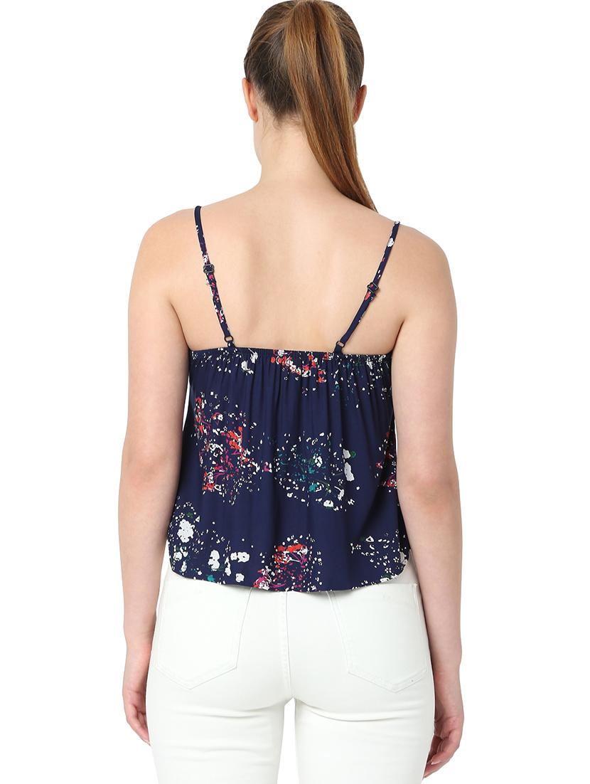women's crop shoulder strap top - 18362827 - Standard Image - 2