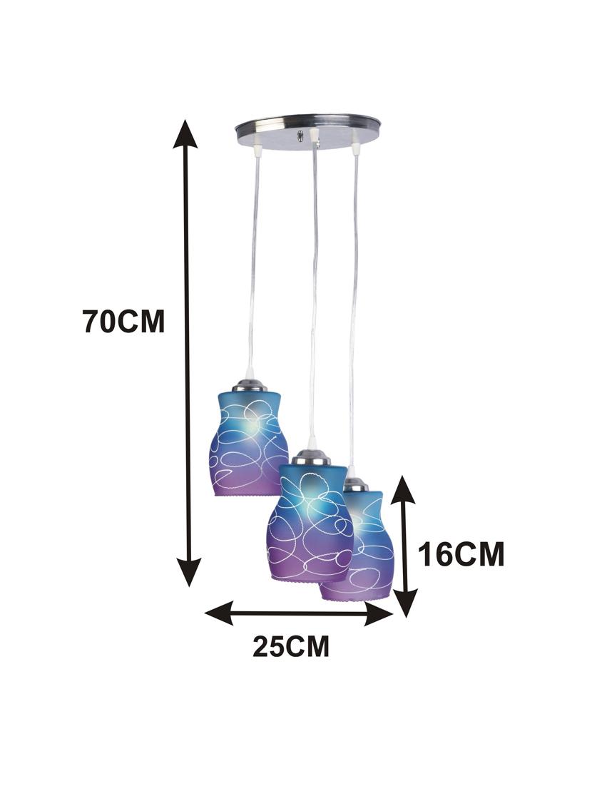 somil new design pendant hanging lamp, colorful glass shade with metal ceiling fitting fixture - 18363641 - Standard Image - 2