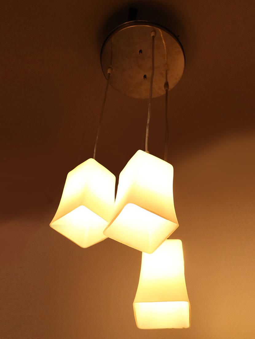 somil hanging ceiling lamp of 3 decorative glass shade in,1 metal fitting vg37 - 18364003 - Standard Image - 2