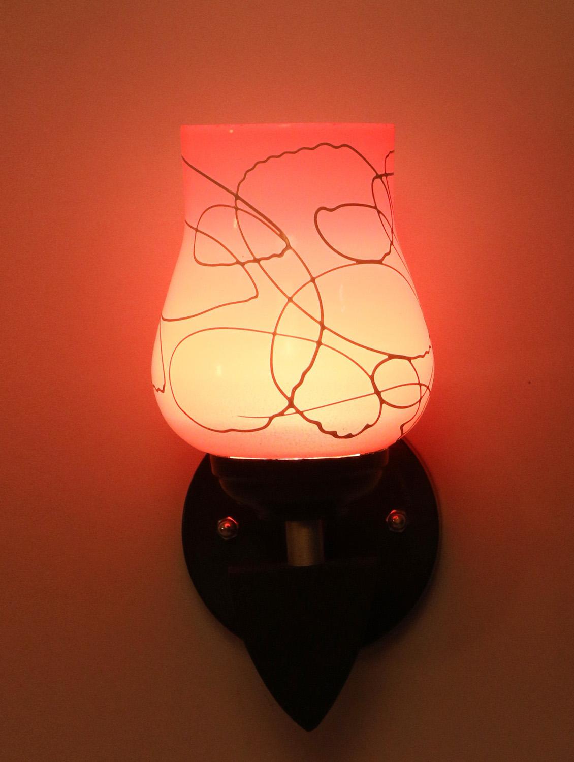 somil designer led sconce glass & wood wall lamp/ light - re128 - 18364968 - Standard Image - 2