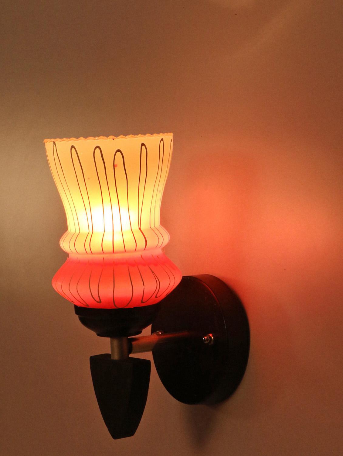 somil led sconce glass & wood wall lamp/light, 7 watt & wall fixture (set of two)-rt55 - 18365009 - Standard Image - 2