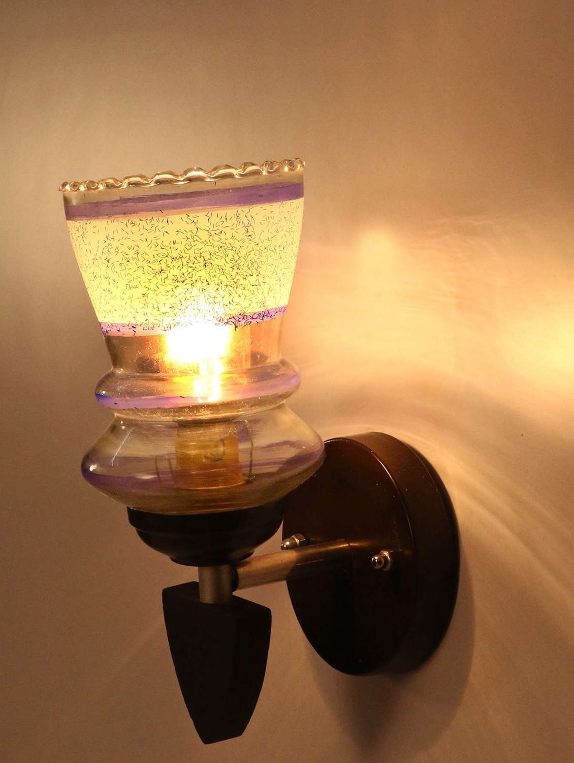 somil led sconce glass & wood wall lamp/light, 7 watt & wall fixture (set of four)-rt186 - 18365223 -  Standard Image - 2