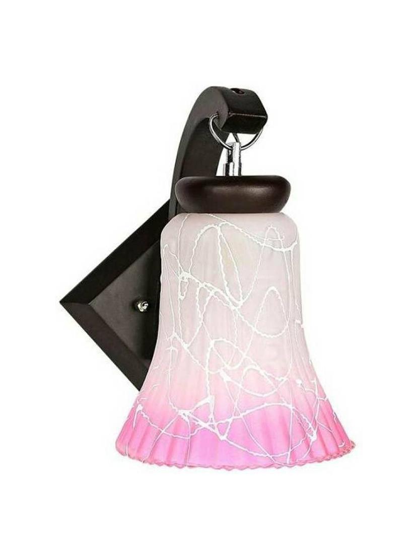 lakshya colorful decortive scone glass wall lamp light with stylish wooden fitting dx24 - 18365234 - Standard Image - 2