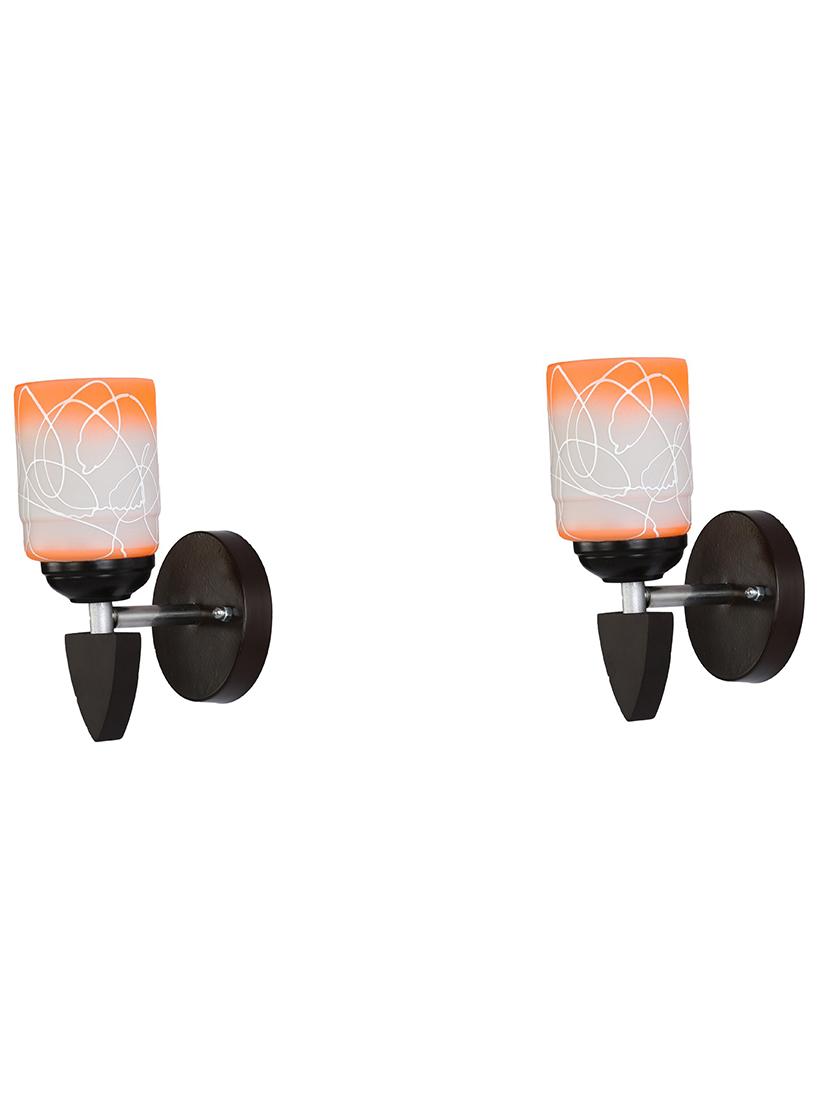 somil decorative wall lamp light glass wall light orange - pack of 4, kt30 - 18365264 - Standard Image - 2