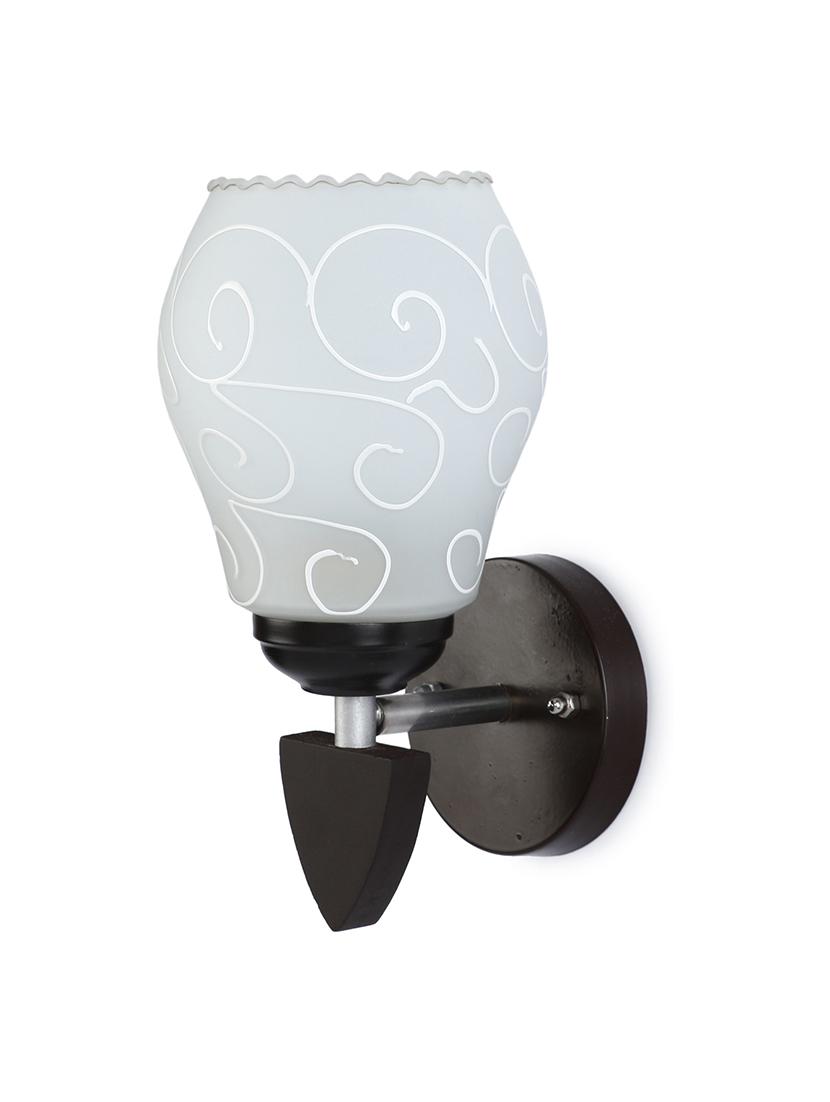 somil designer led sconce glass & wood wall lamp/ light - re052 - 18365360 - Standard Image - 2