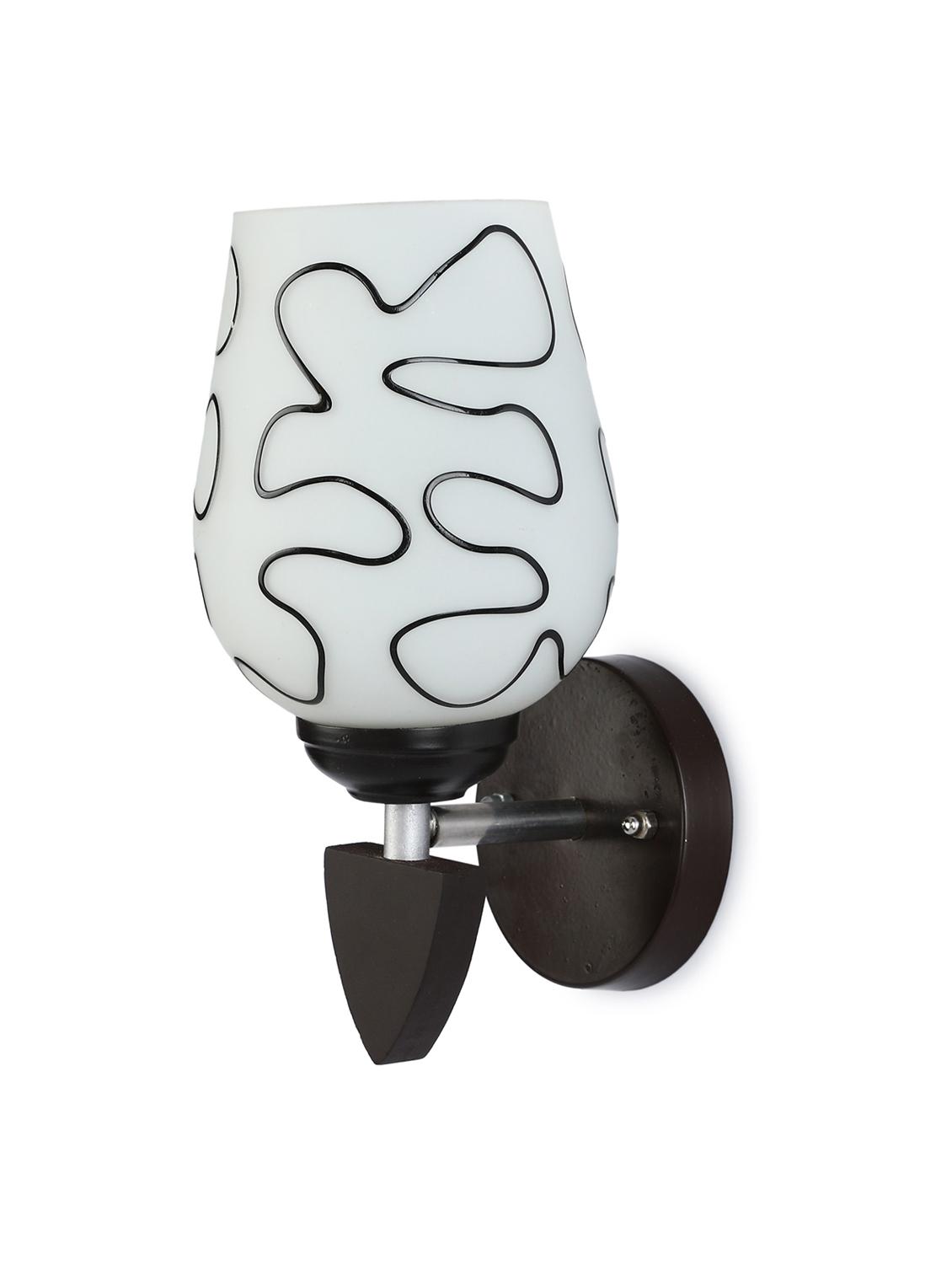 somil designer led sconce glass & wood wall lamp/ light - re053 - 18365421 - Standard Image - 2