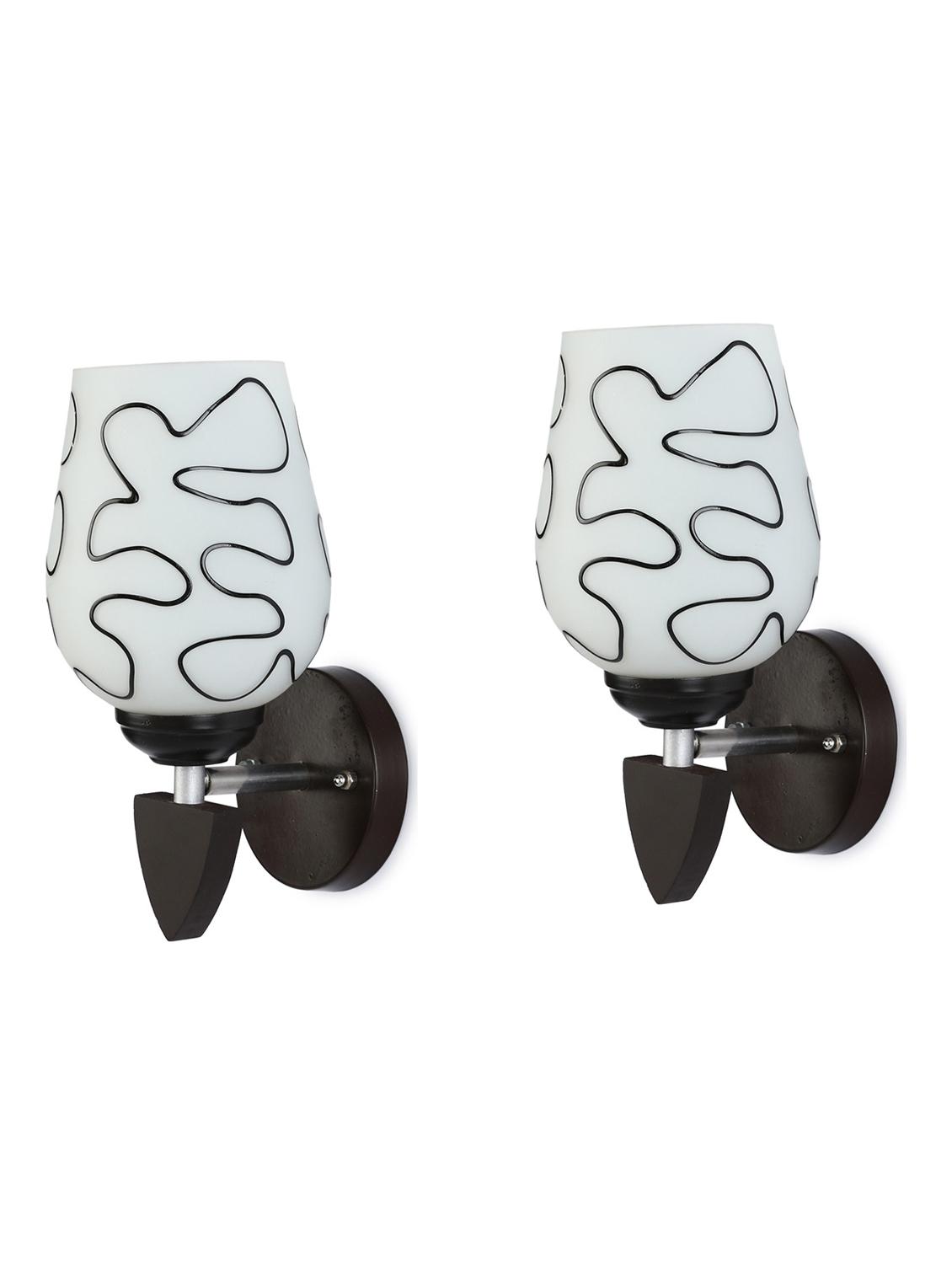 somil decorative wall lamp light glass wall light black - pack of 2 rt15 - 18365442 - Standard Image - 2