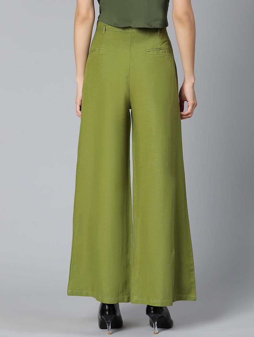 mid rise flared flat front trousers trouser - 18365727 - Standard Image - 2