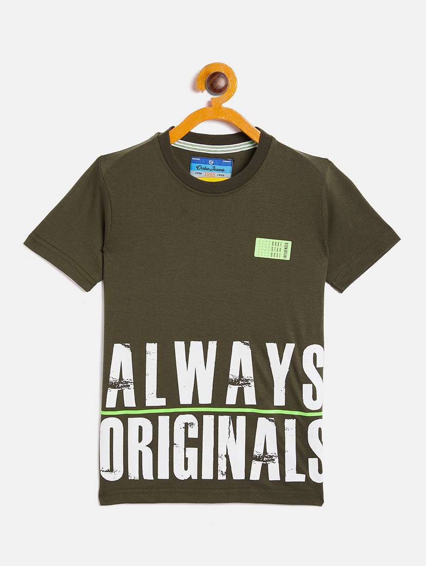green printed t-shirt