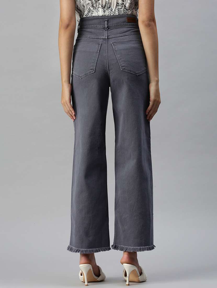 women's plain wide leg jeans - 18366934 -  Standard Image - 2