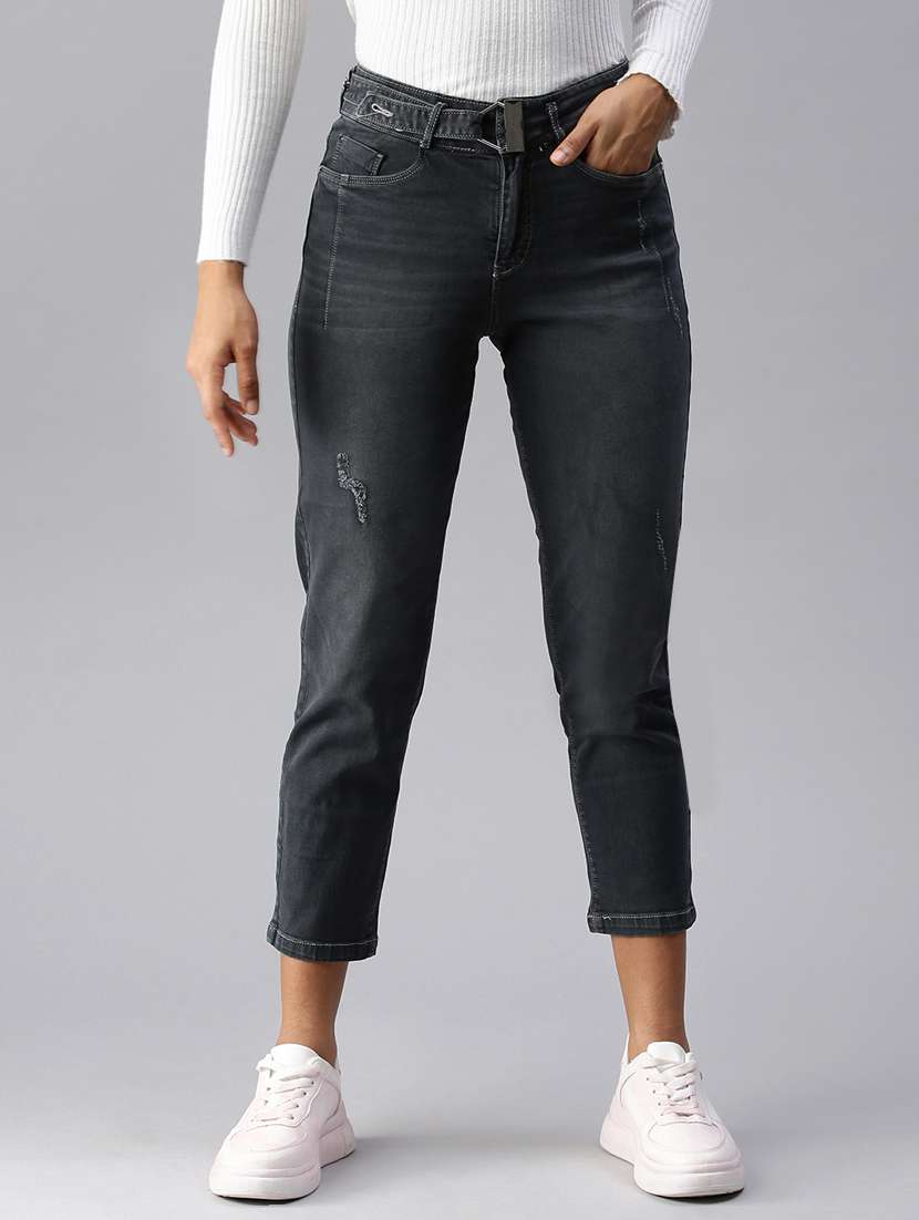 women's distress slim fit jeans