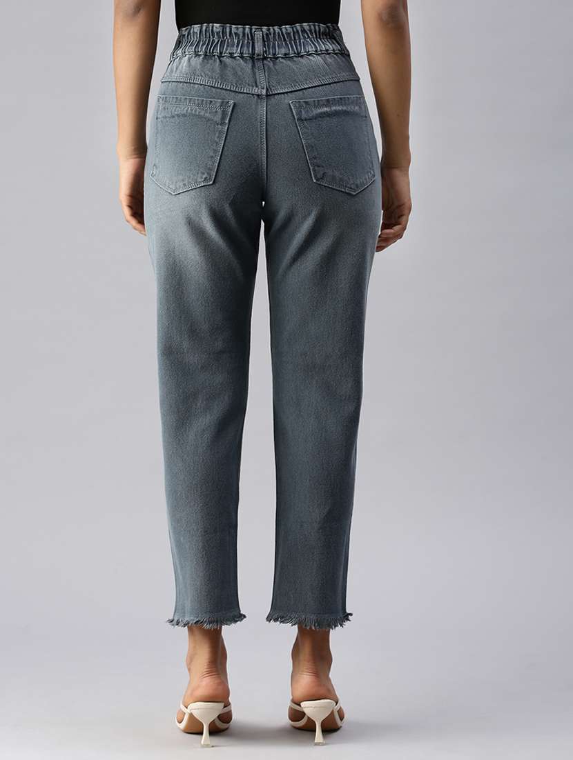 women's distress mom fit jeans - 18366946 - Standard Image - 2