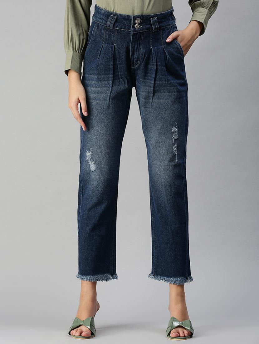 women's distress mom fit jeans - 18366947 -  Zoom Image - 0
