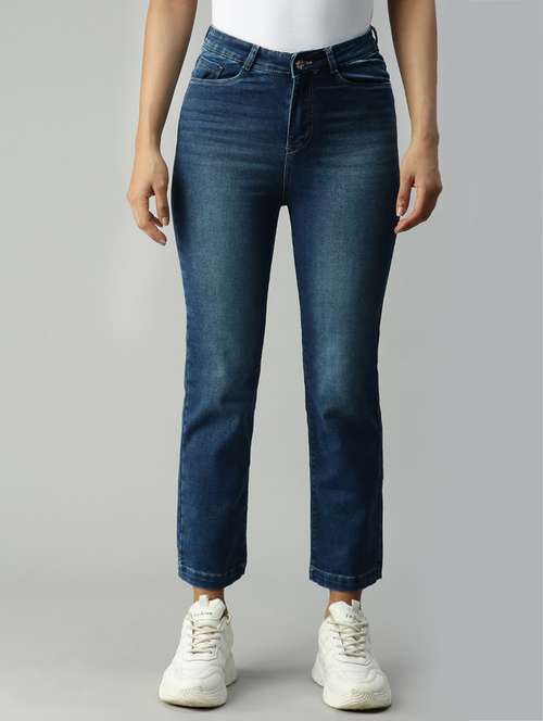 high-rise washed denim jean - 18366975 -  Standard Image - 0