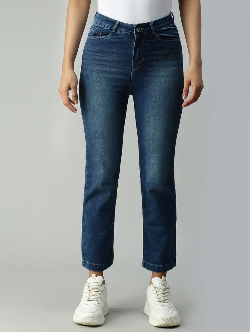 high-rise washed denim jean - 18366975 -  Zoom Image - 0