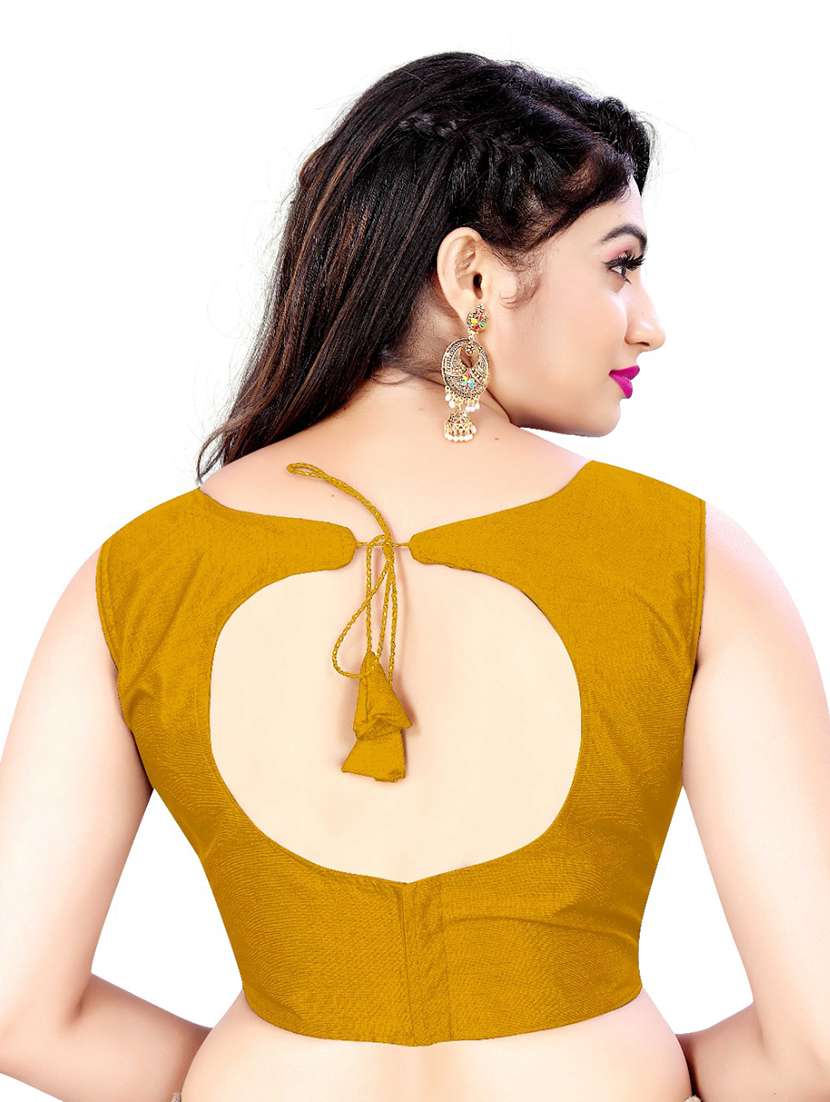 yellow silk regular blouse - 18367478 - Standard Image - 2