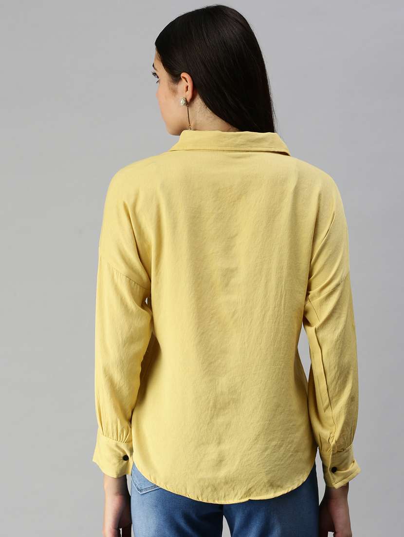 long sleeved solid regular shirt - 18367693 - Standard Image - 2