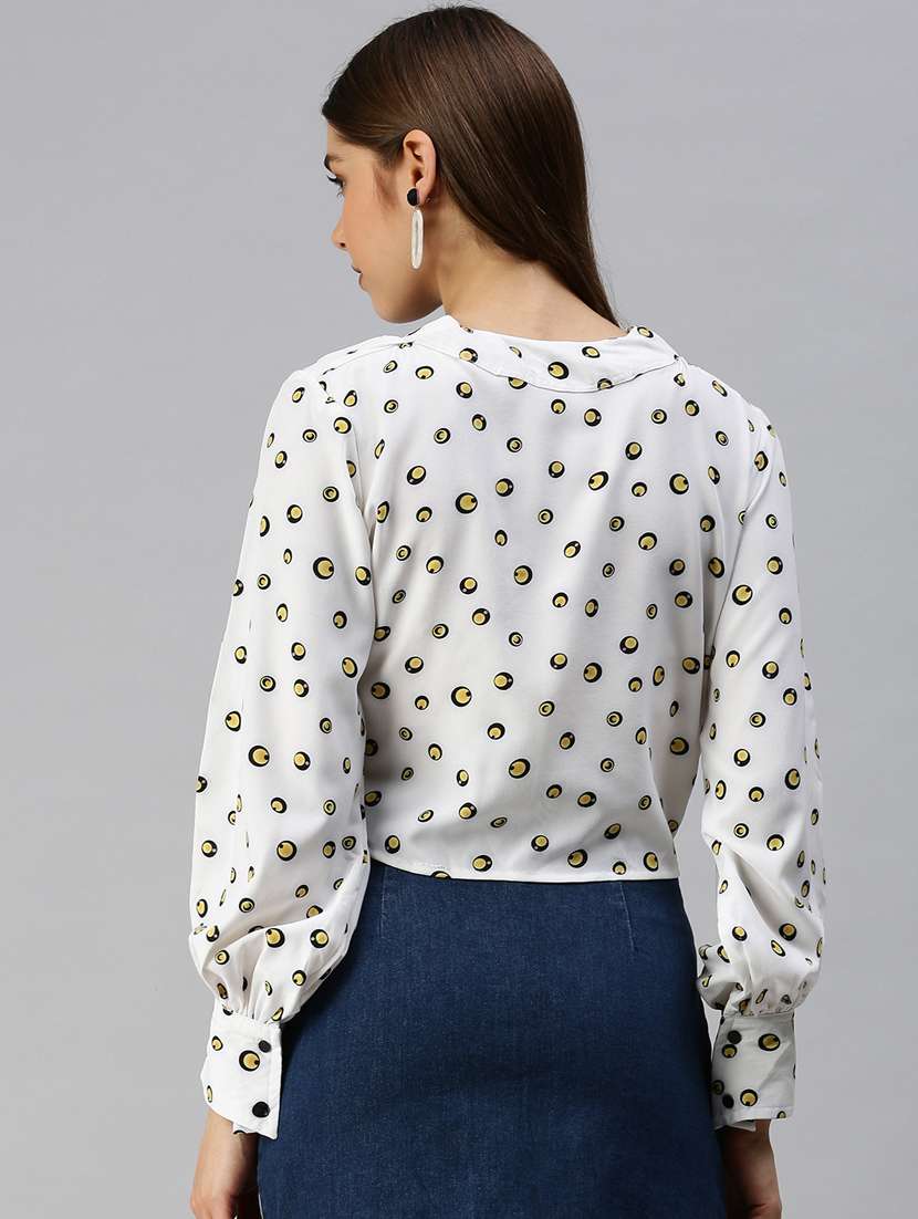 women's high-low v neck top - 18367725 - Standard Image - 2