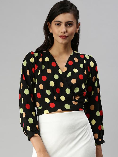 women's crop v neck top - 18367730 -  Standard Image - 0