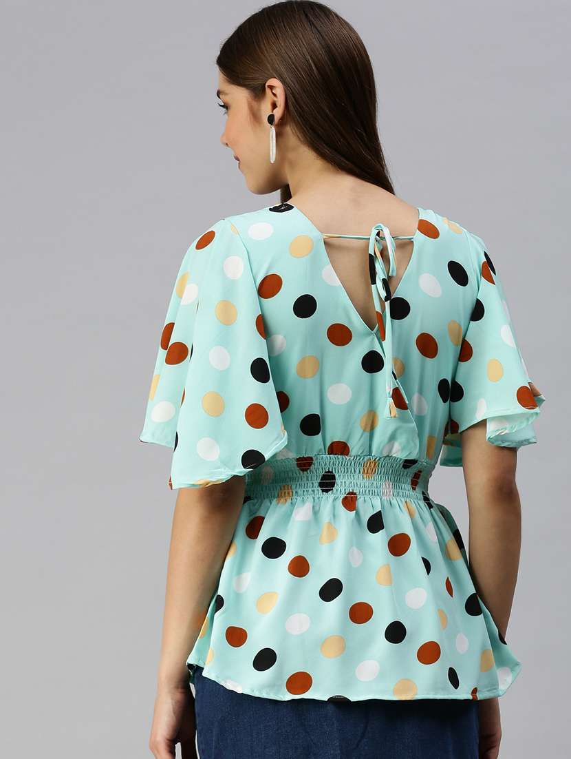 women's peplum v neck top - 18367731 -  Standard Image - 2