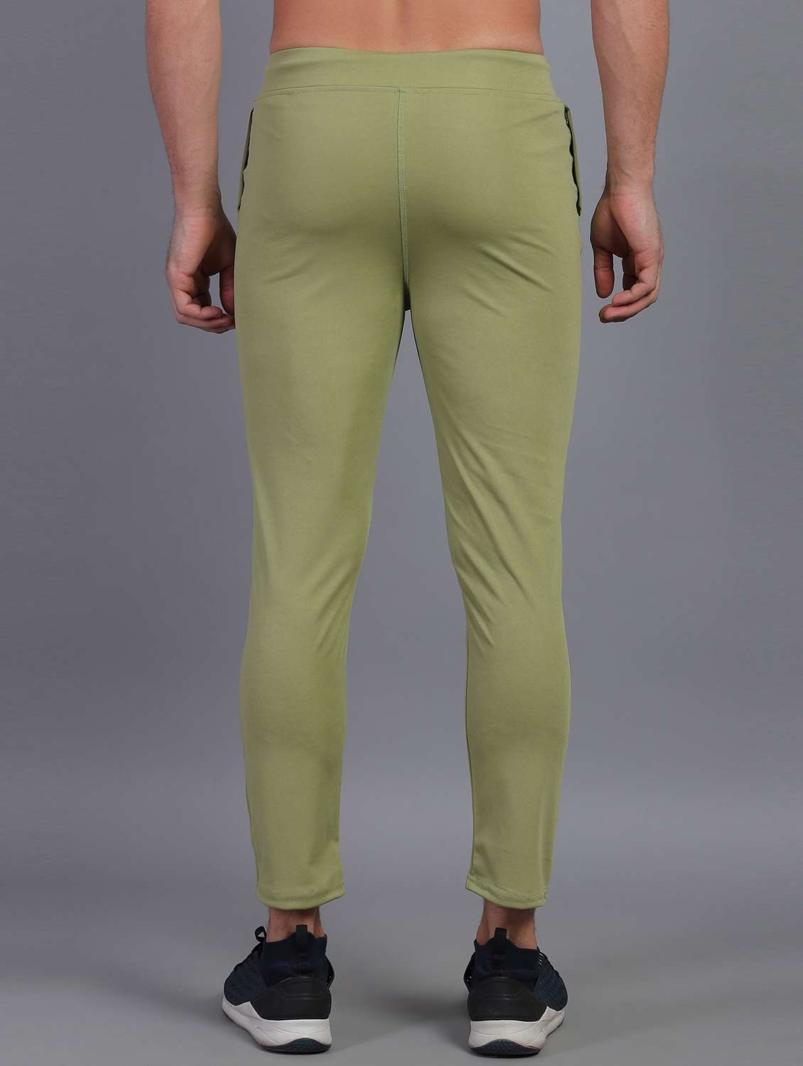 green solid ankle length track pant - 18368184 -  Standard Image - 2