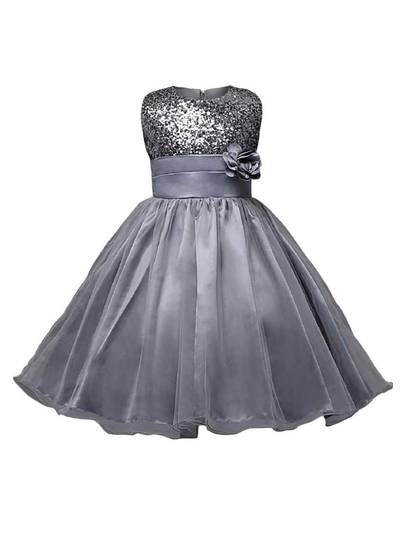 girls round neck sleeveless frock