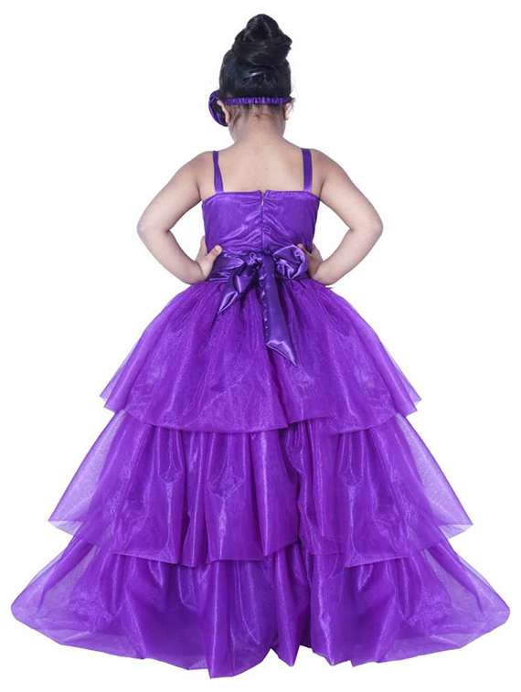 purple solid layered gown - 18368312 - Standard Image - 2